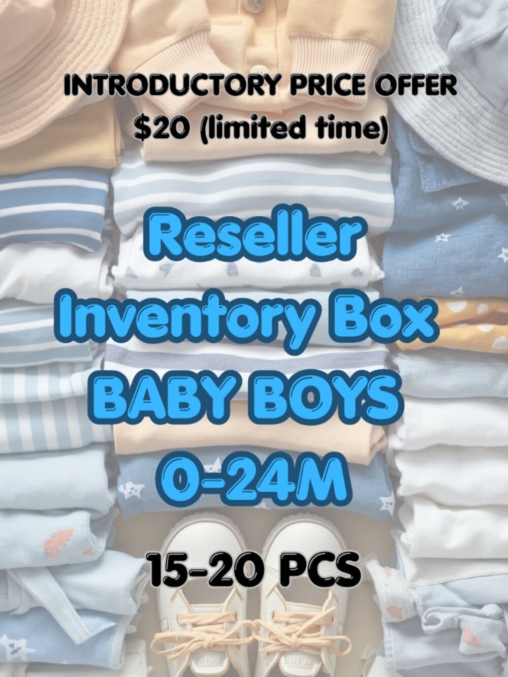 15-20pc Baby Boys Clothes Lot NB to 24M, Pre-loved Reseller Bundle Better Brands